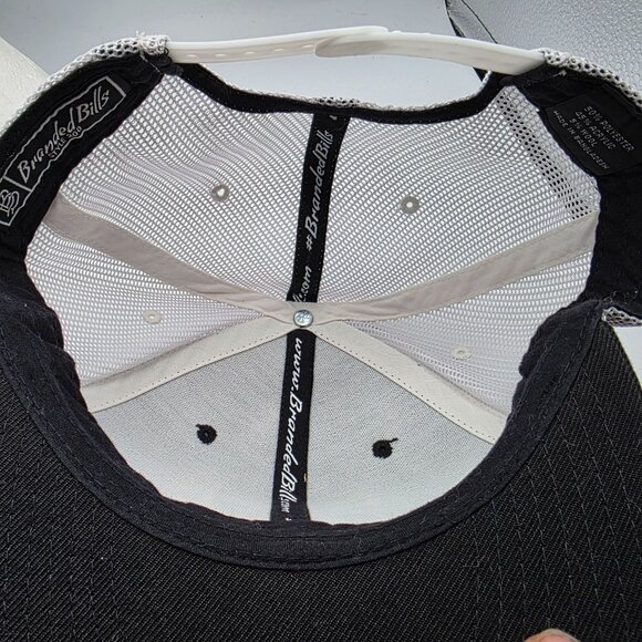Branded Bills Style 200 Snapback Cap Mens Black White Hat Moustaches For Kids - Picture 8 of 10
